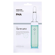 Missha Mascure Peeling Solution Sheet Mask PHA 28ml sachet on white background