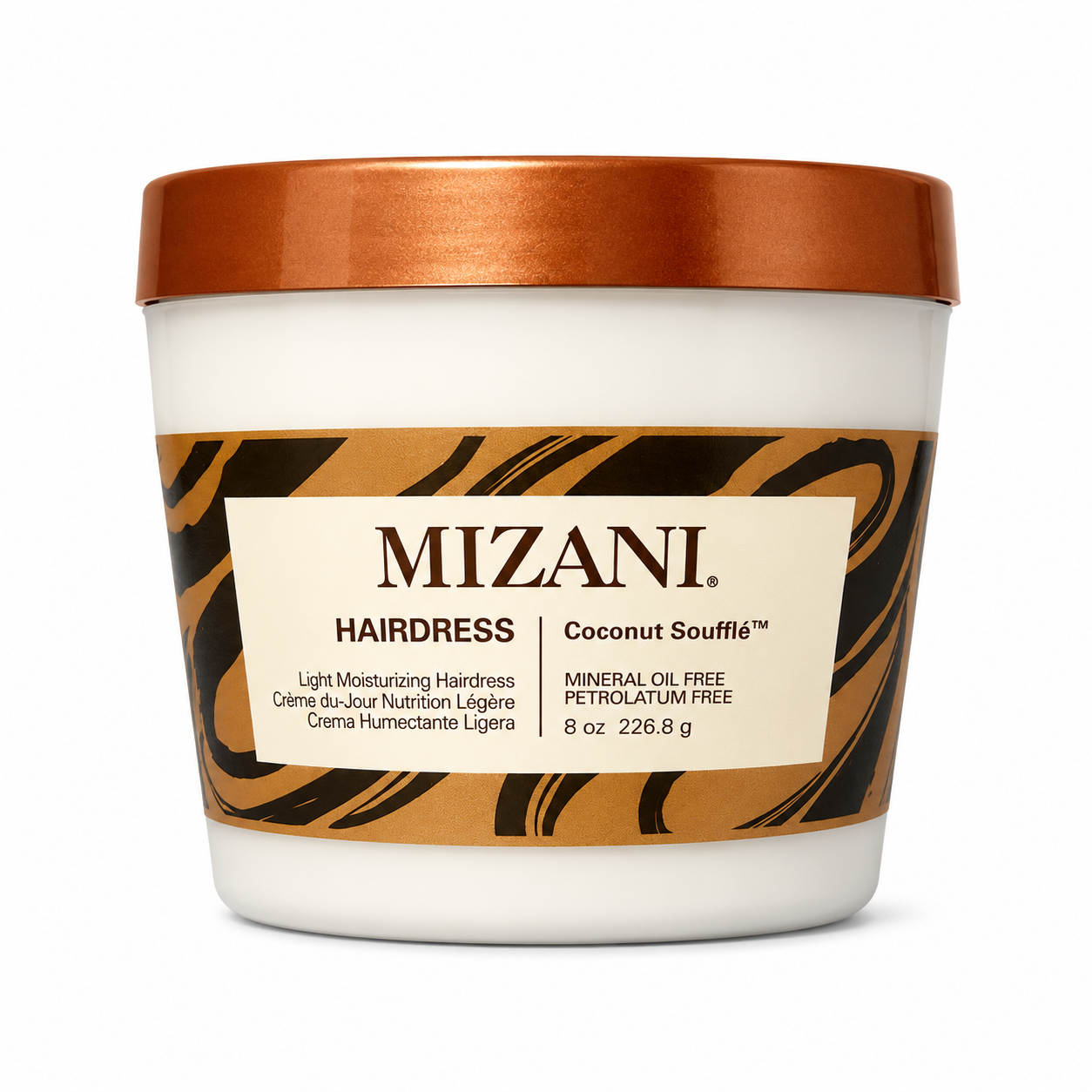 Mizani Coconut Soufflé Light Moisturizing Hairdress 226.8g lightweight hair moisturiser for dry, curly and textured hair, mineral oil free
