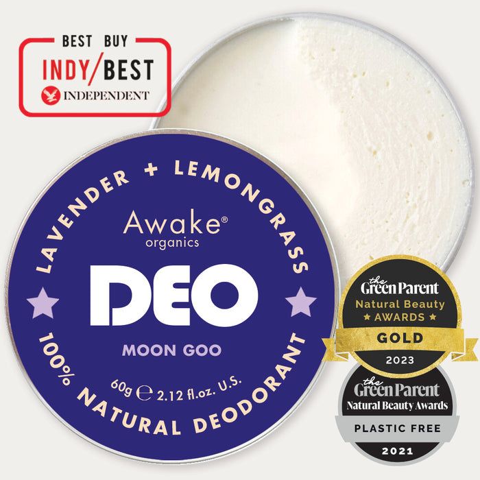 Awake Organics Deo Natural Deodrant Moon Goo Lavender + Lemongrass 60g