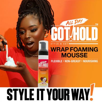 All Day Got Hold Twist &amp; Set Wrap Foaming Mousse 8.5oz