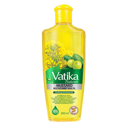 Dabur Vatika Naturals Multivitamin Enriched Mustard Hair Oil 200ml