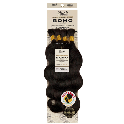 Rush 100% Virgin Brazilian Boho Braids Body Wave Bulk 17-19"