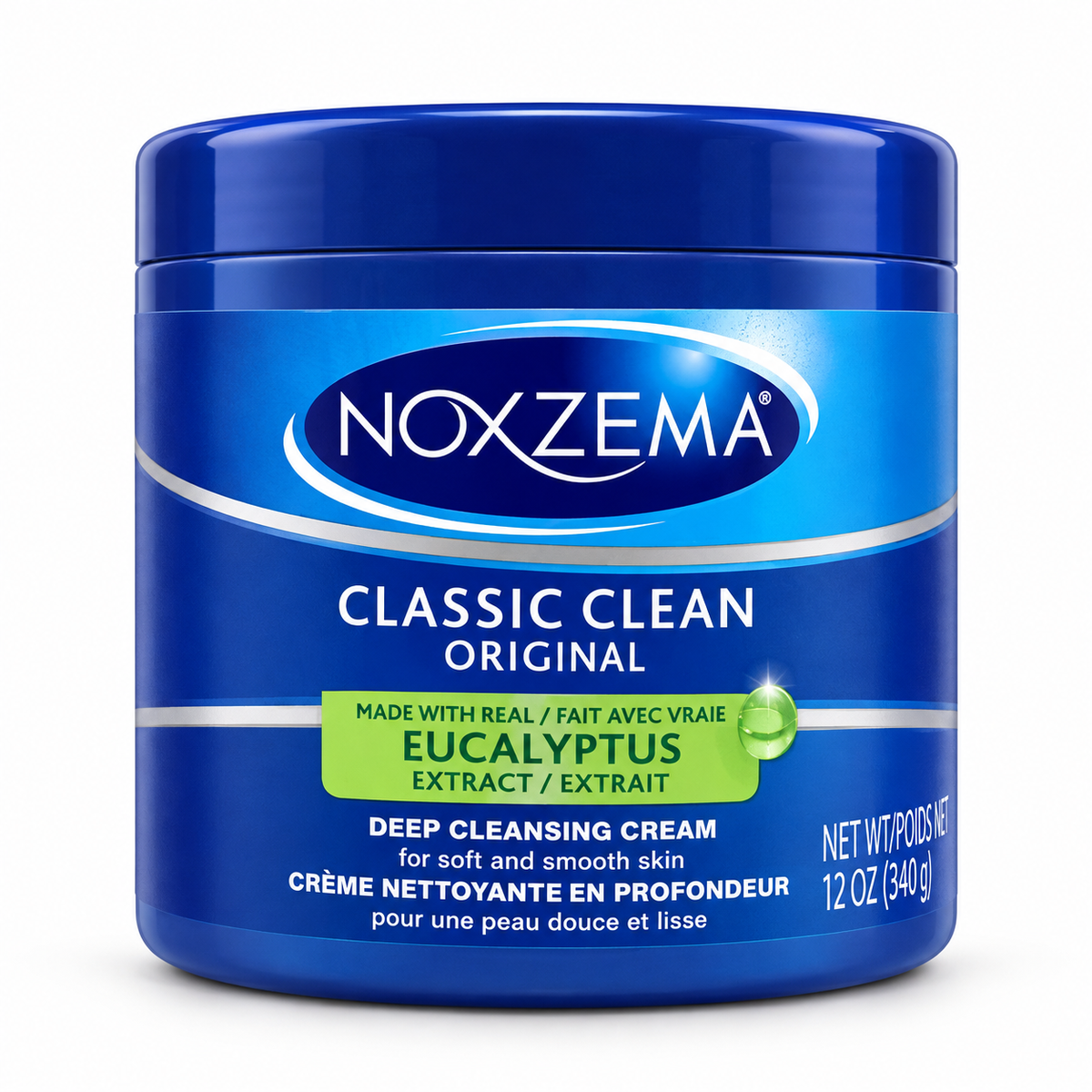 Noxzema Classic Clean Original Deep Cleansing Cream 12oz with eucalyptus extract for deep cleansing and soft smooth skin