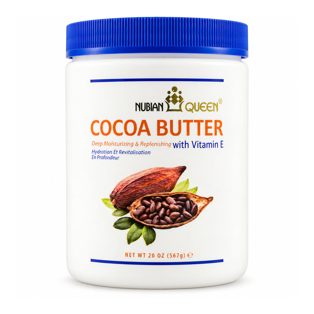 Nubian Queen Cocoa Butter Cream 20oz new packaging