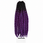 Janet Collection 2X Havana Mambo Twist Braid 24" in colour OET1B/PURP Natural Black to Purple Ombré