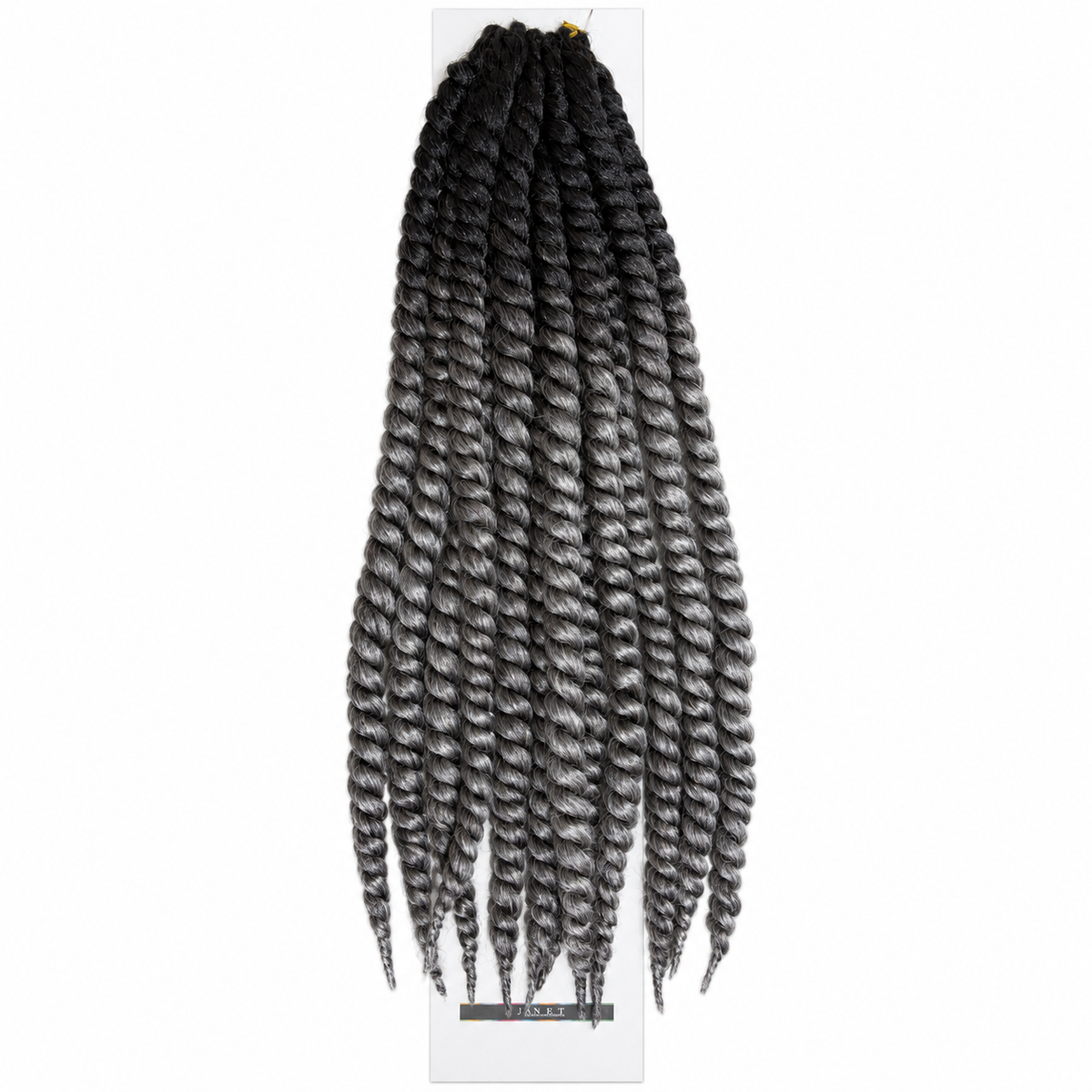  Janet Collection 2X Havana Mambo Twist Braid 24" in colour OET1B/SILVER Natural Black to Silver Ombré