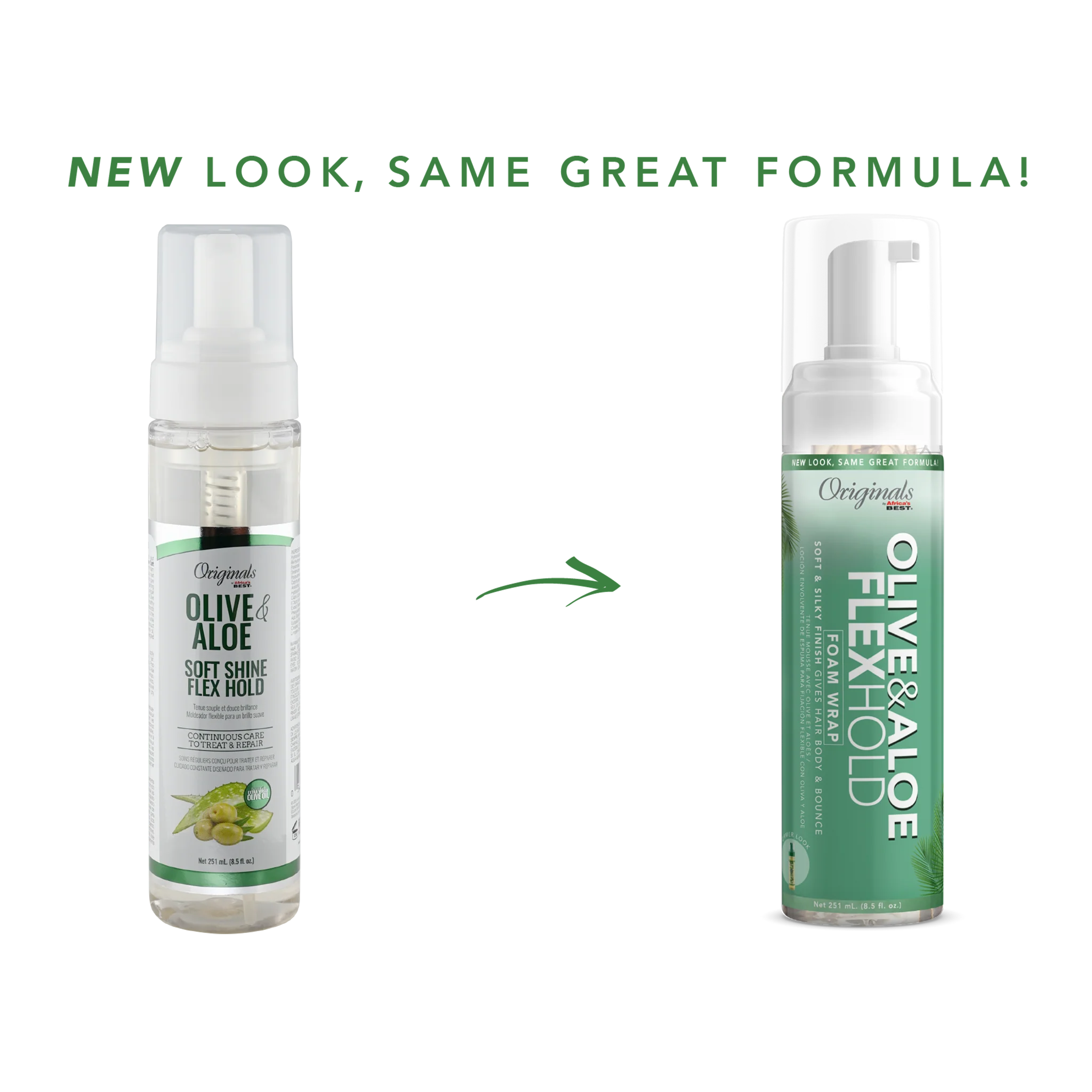 Originals by Africa's Best Olive & Aloe Flex Hold Foam Wrap 8.5oz
