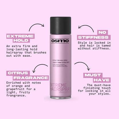 Osmo Extreme Firm Hairspray 500ml benefits and explanation