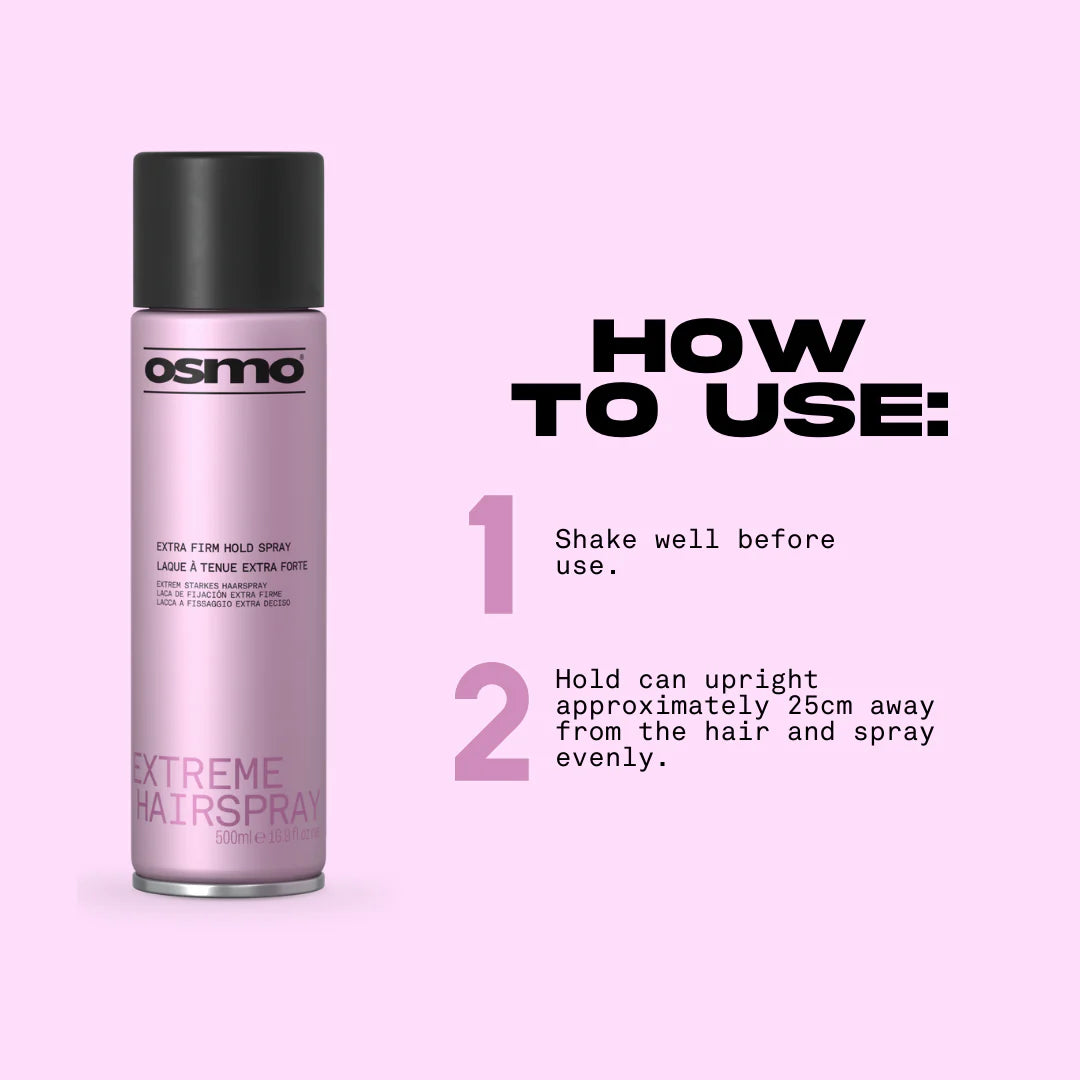 Osmo Extreme Firm Hairspray 500ml How to use