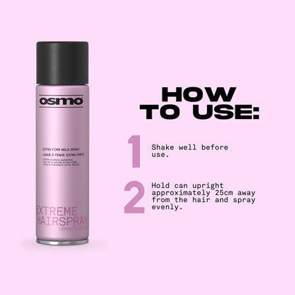 Osmo Extreme Firm Hairspray 500ml How to use