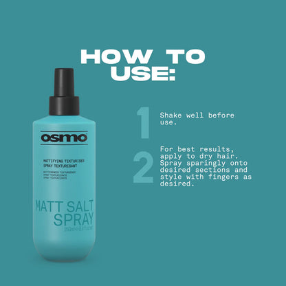 Osmo Matt Salt Spray Texture Spray 250ml How To Use