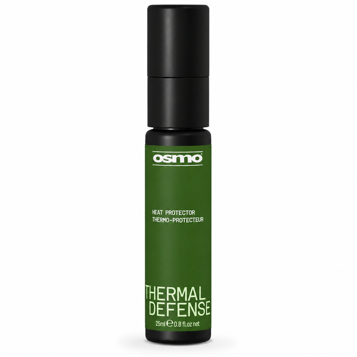 Osmo Thermal Defence Heat Protector 25ml lightweight heat protection spray that shields hair from heat styling while reducing damage and frizz.