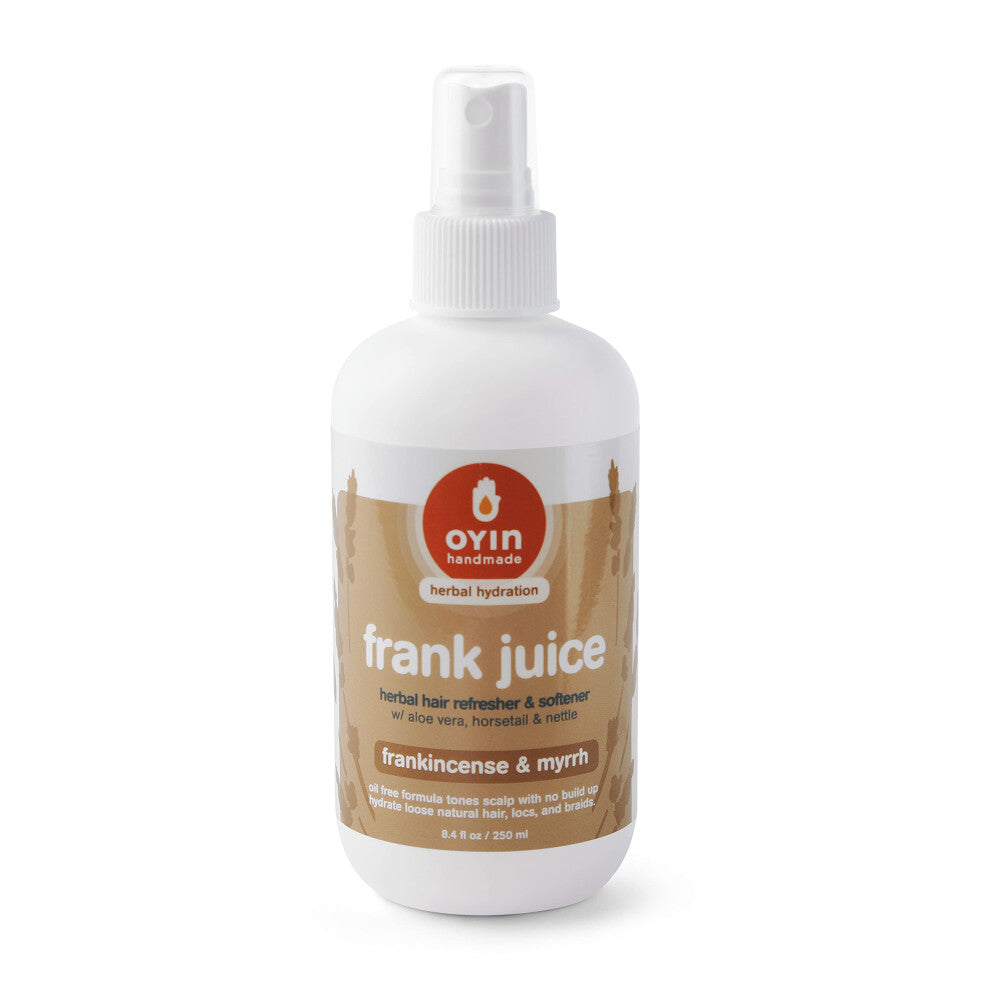 Oyin handmade frank juice bottle on a white background