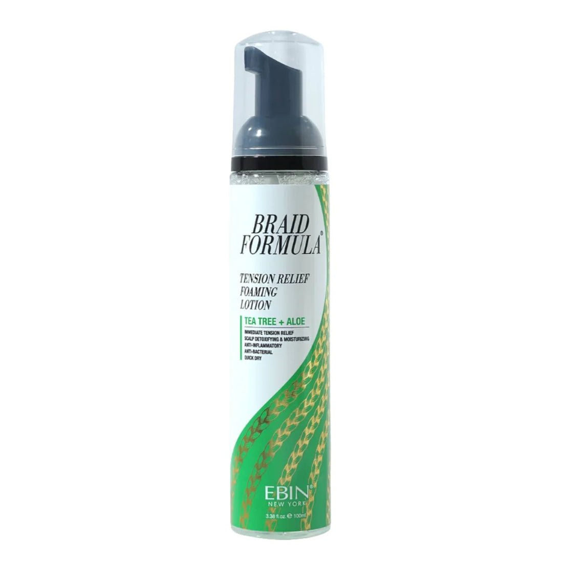 Ebin New York Braid Formula Tension Relief Foaming Lotion Tea Tree 250ml
