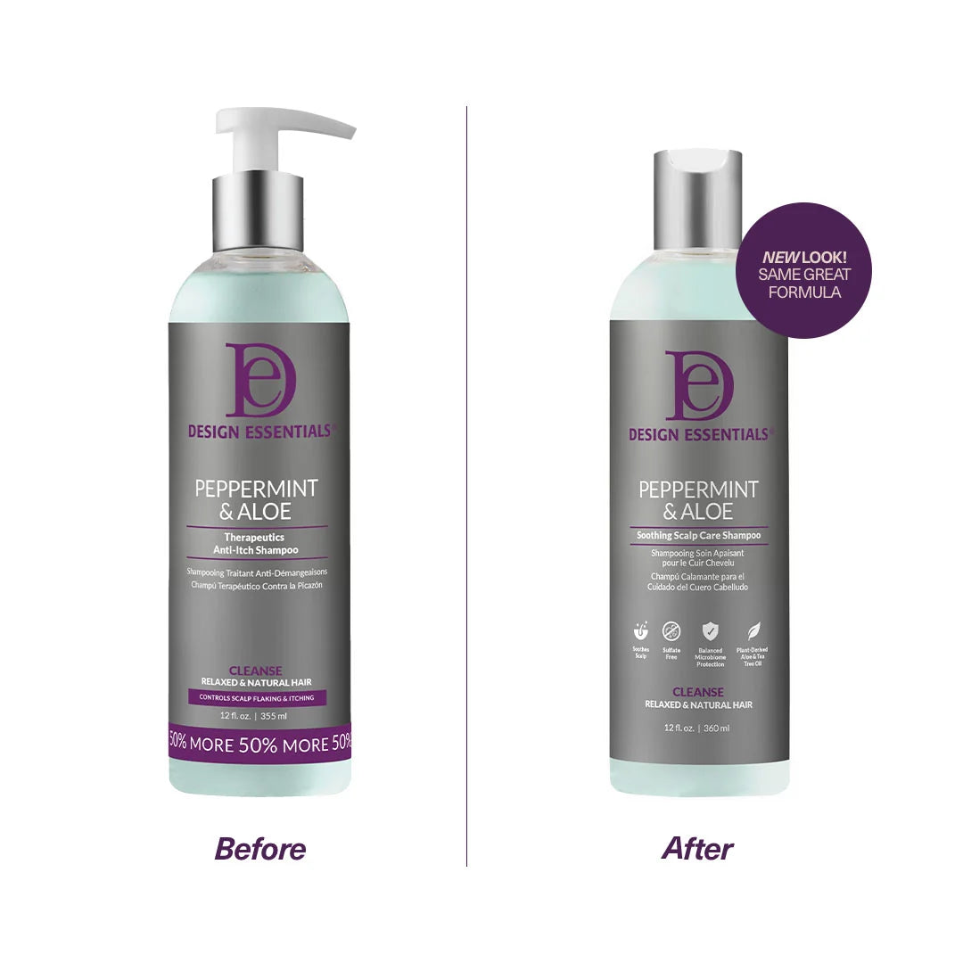 Design Essentials Peppermint & Aloe Soothing Scalp Care Shampoo 12oz