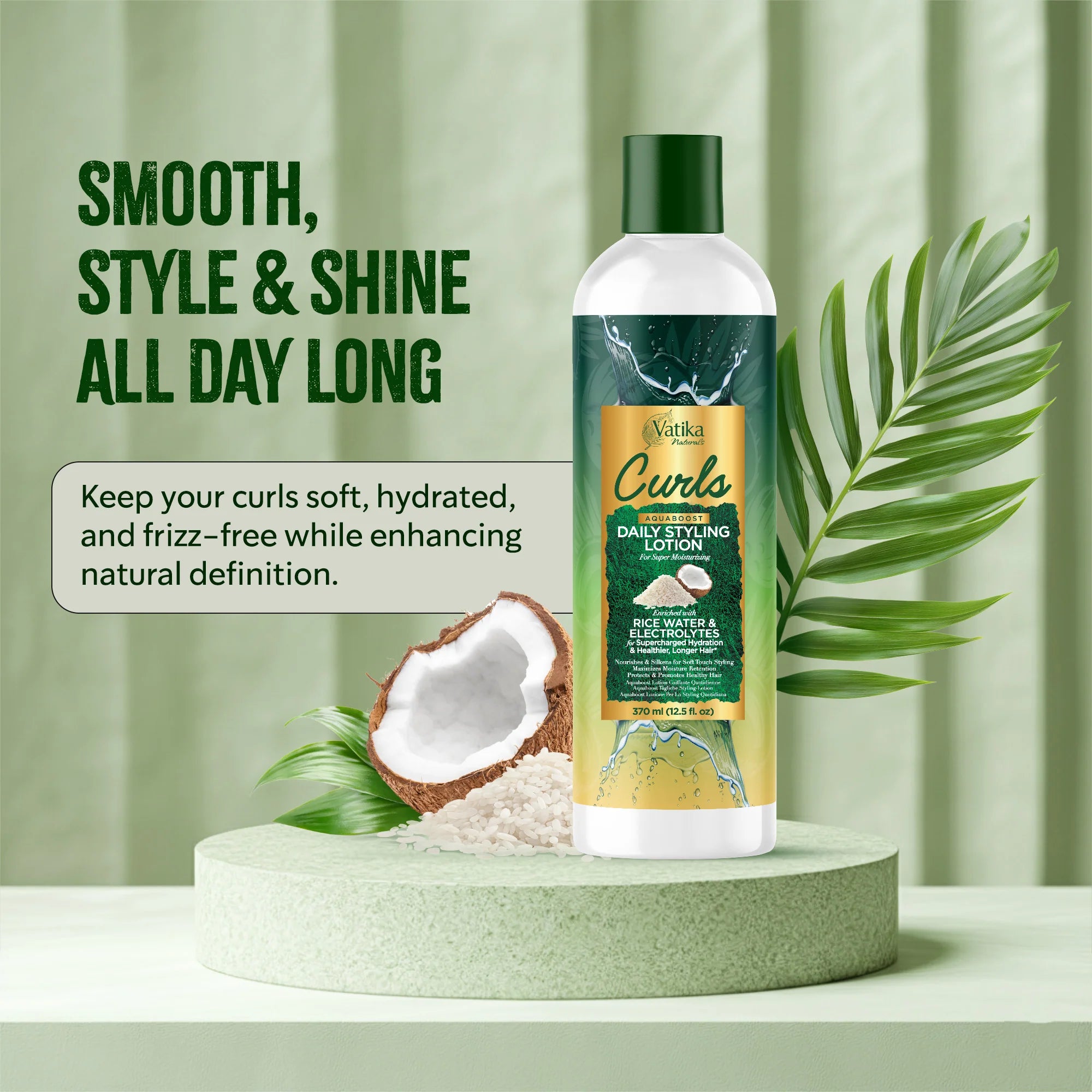 Dabur Vatika Naturals Curls Aquaboost Daily Styling Lotion 370ml