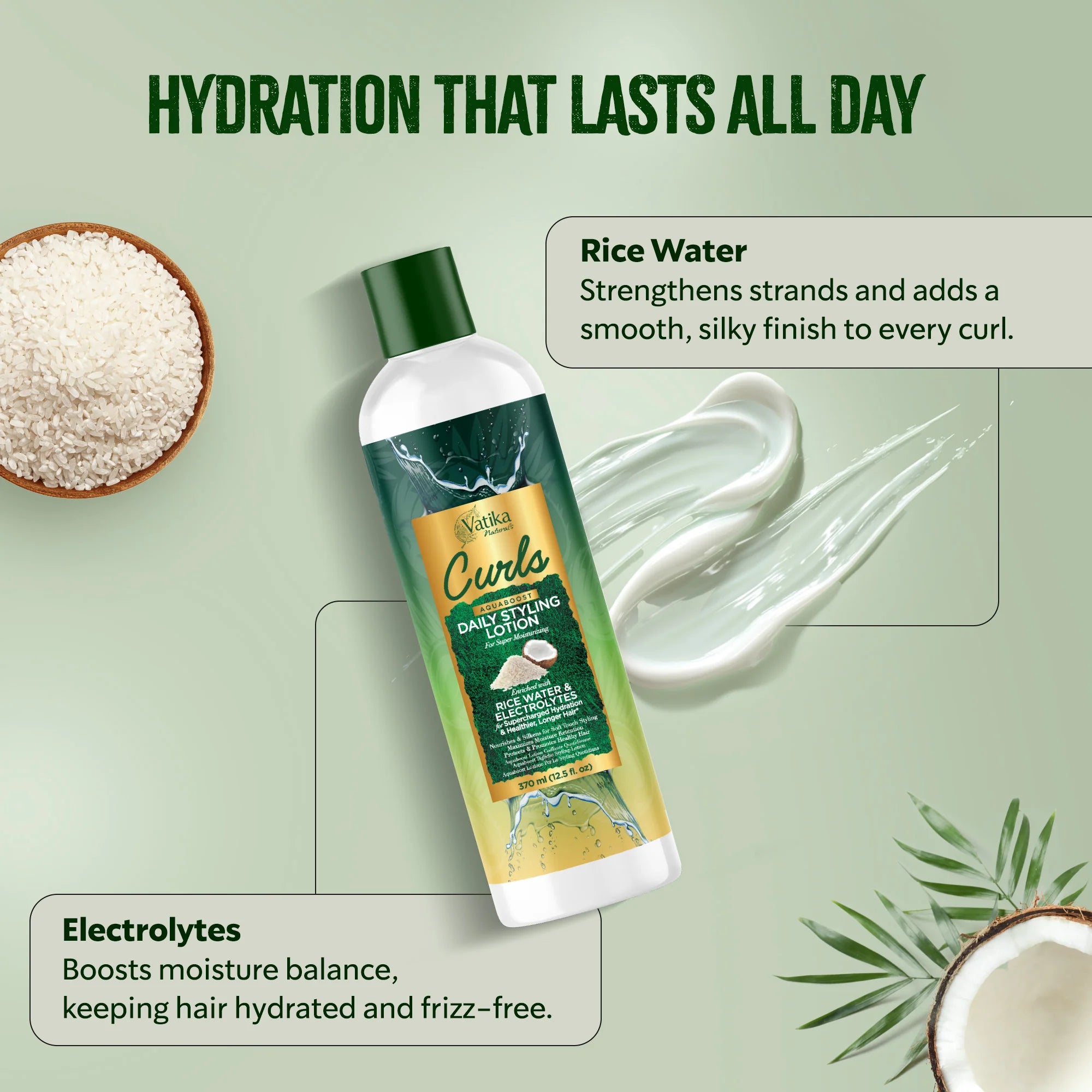 Dabur Vatika Naturals Curls Aquaboost Daily Styling Lotion 370ml