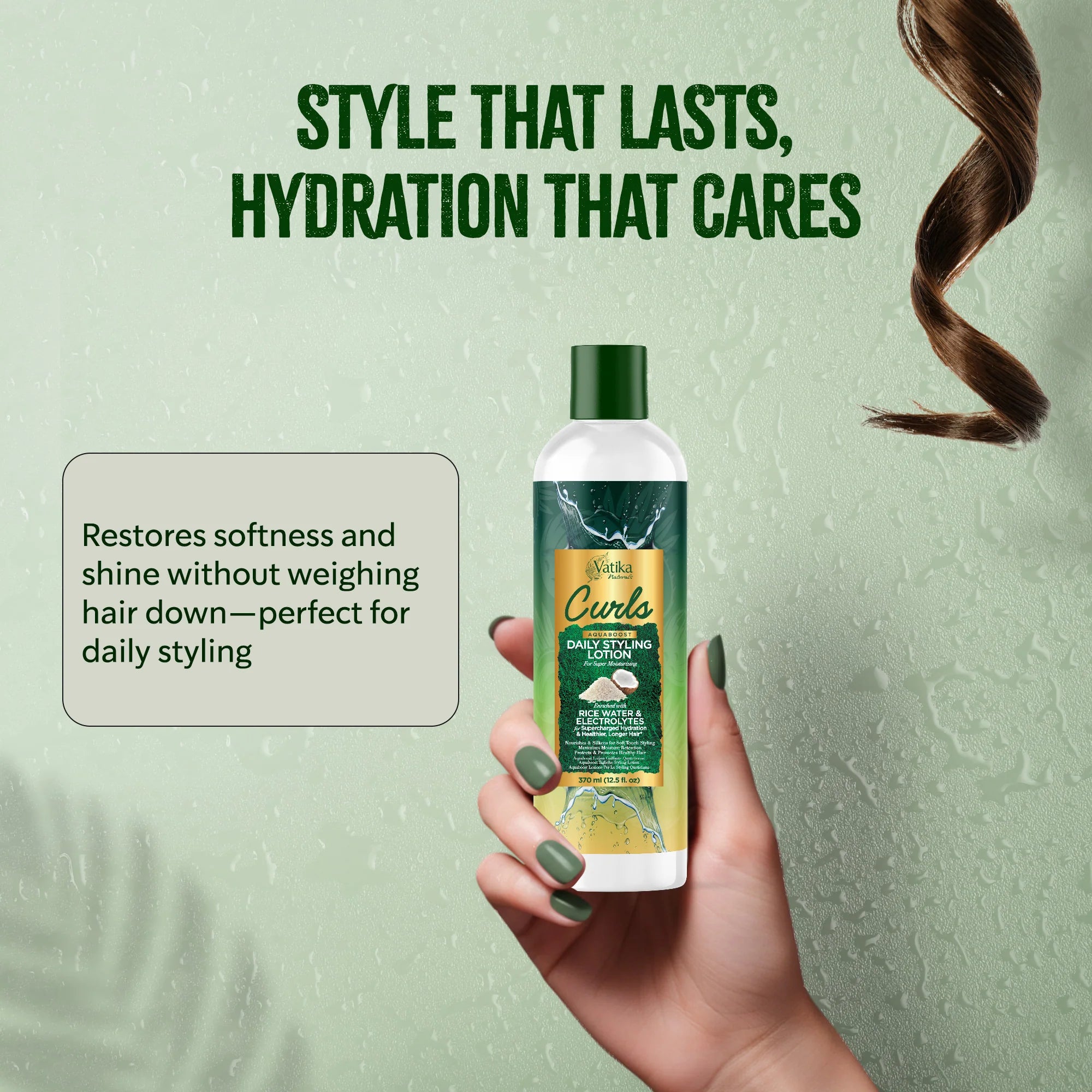 Dabur Vatika Naturals Curls Aquaboost Daily Styling Lotion 370ml
