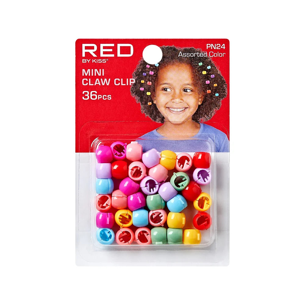 Red By Kiss Colorful Kids Hair Claw Clips - No-Slip Grip