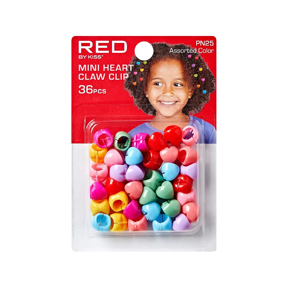Red By Kiss Colorful Kids Hair Claw Clips - No-Slip Grip