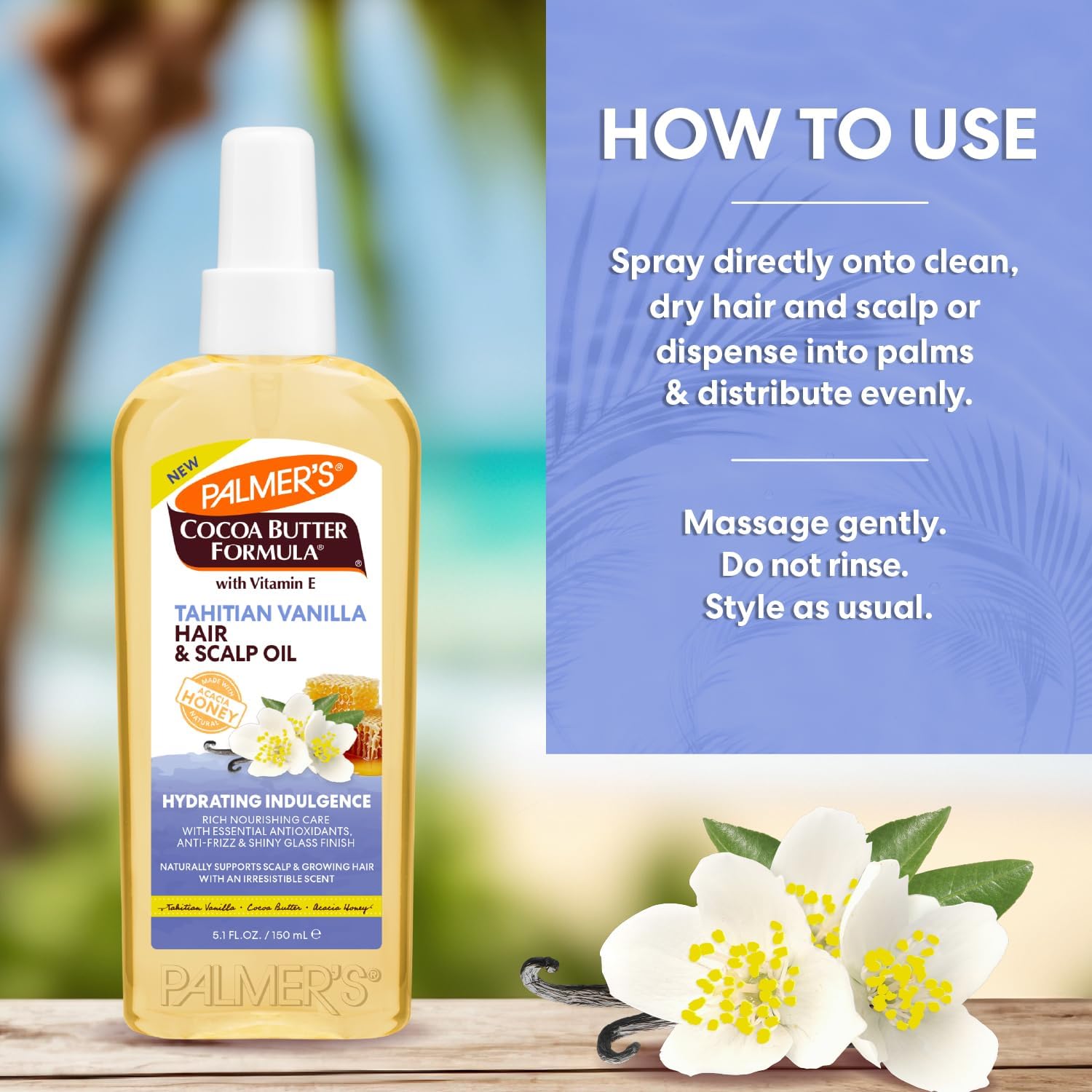Palmer’s Cocoa Butter Formula Tahitian Vanilla Hair & Scalp Oil 150ml