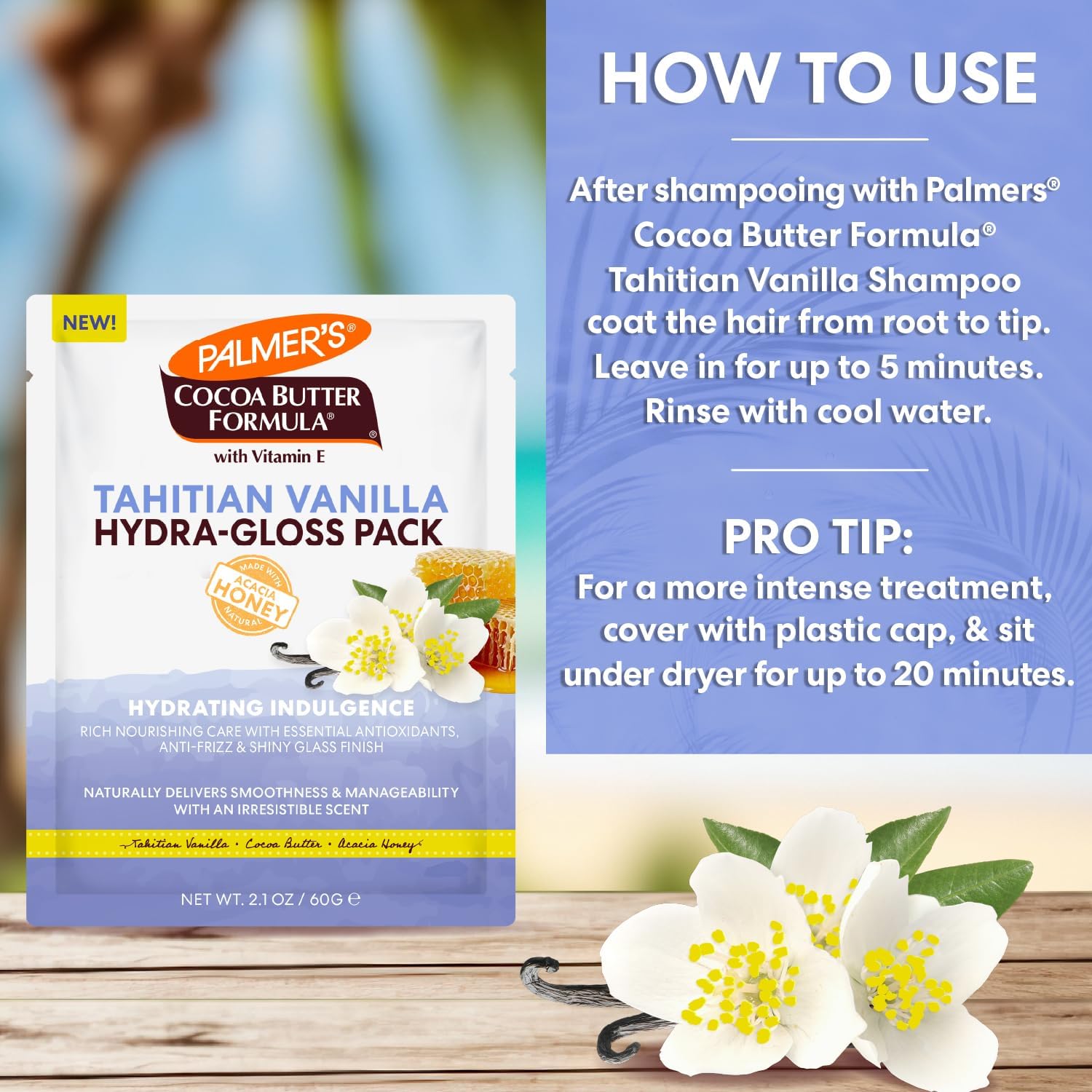Palmer’s Cocoa Butter Formula Tahitian Vanilla Hydra Gloss Pack 60g