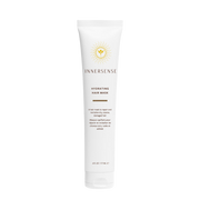 A white tube packaging of Innersense Hydrating Hair Mask with product details.