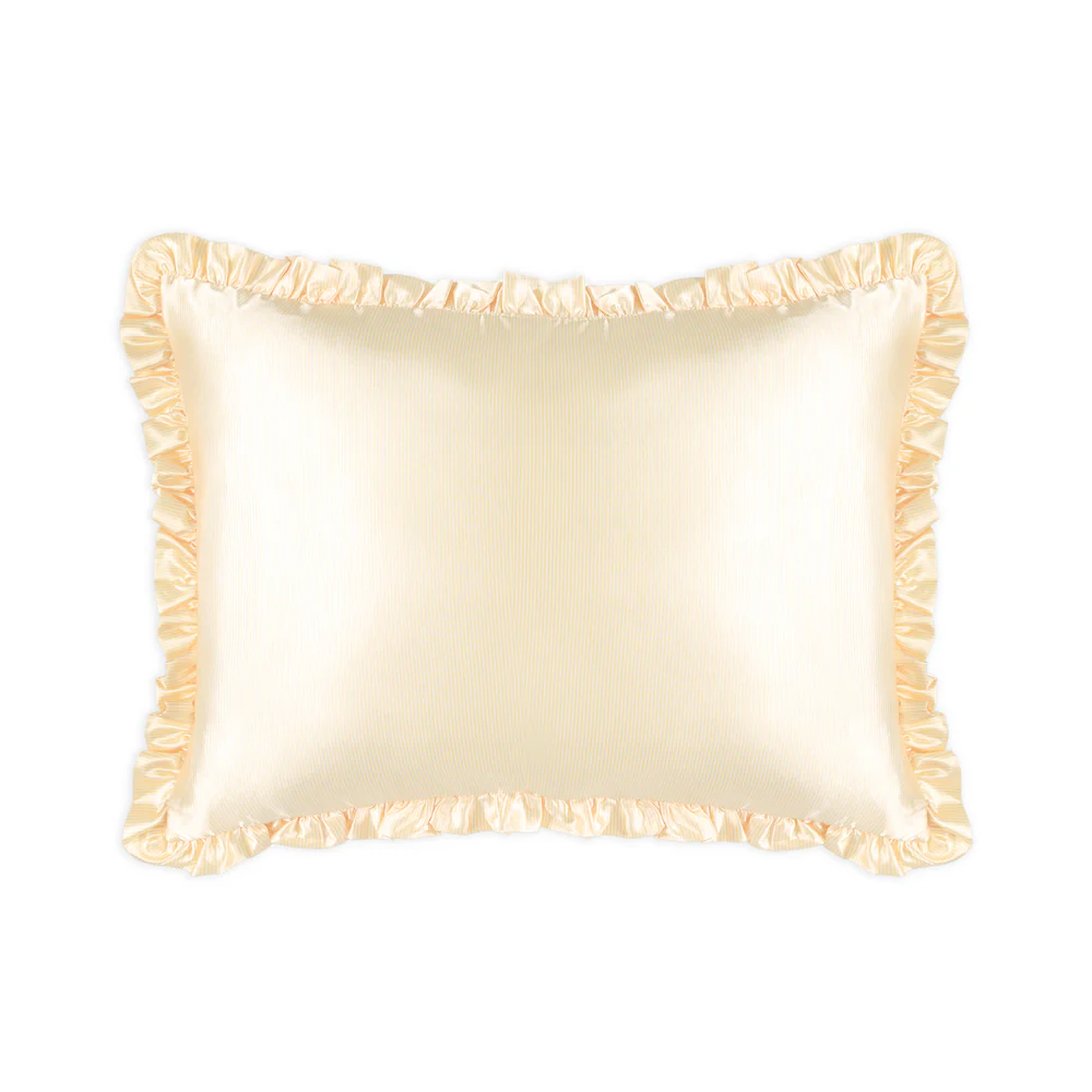 Silver Cloud Satin Frilly Pillowcase with Silver Ions - Buttercup