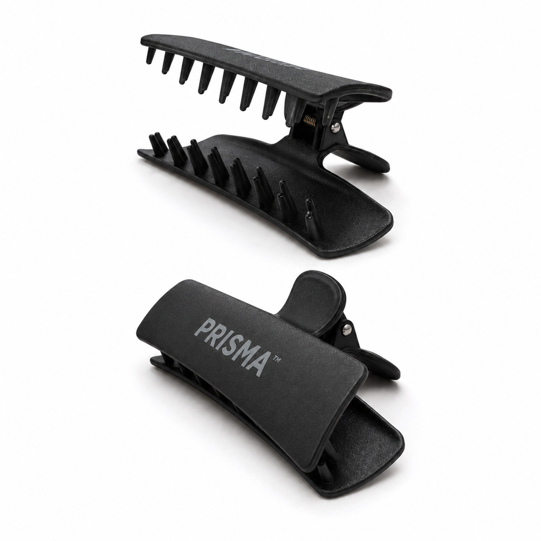 Prisma Butterfly Clips 4pc Black Open and Closed