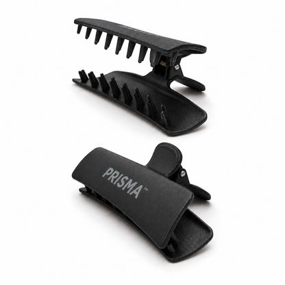 Prisma Butterfly Clips 4pc Black Open and Closed