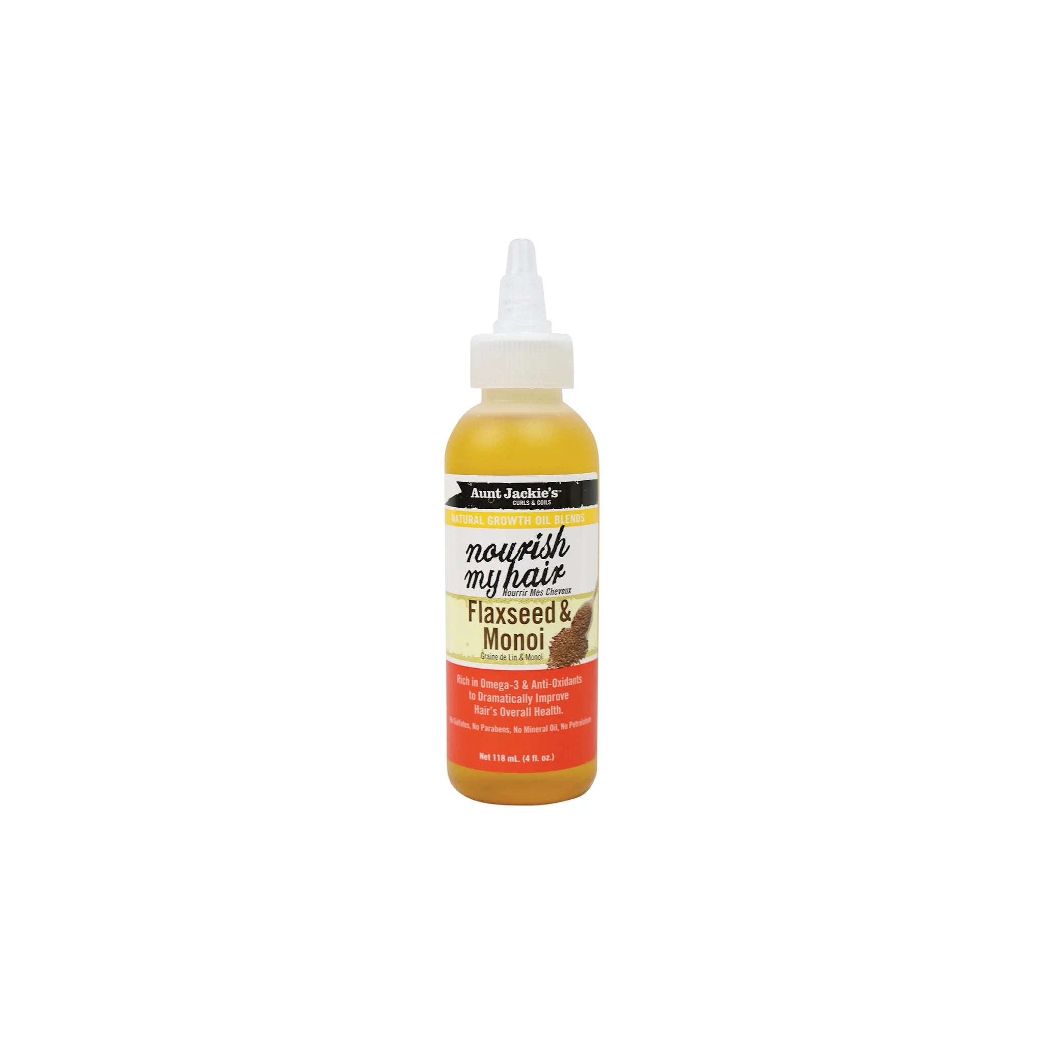 Aunt Jackie's Natural Growth Oil Blends Nourish My Hair Flaxseed & Monoi 4oz