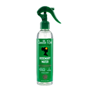 Camille Rose spray bottle labeled 'Rosemary Water' on a white background