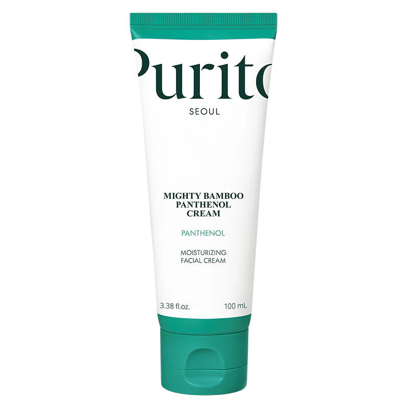 Purito Mighty Bamboo Panthenol Cream tube on a white background