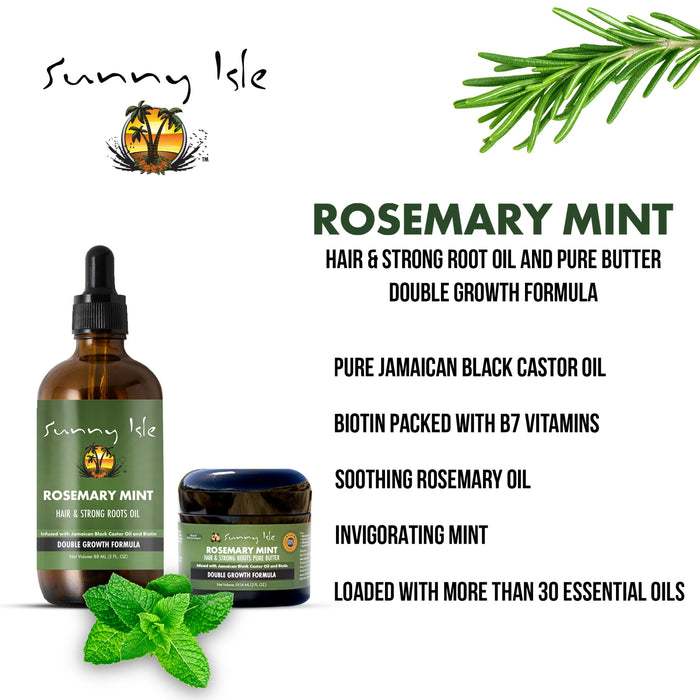 Sunny Isle Rosemary Mint Hair & Strong Roots Pure Butter 2oz
