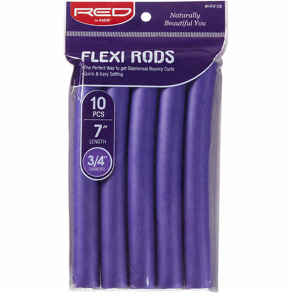 Red By Kiss Flexi Rods 7" x 3/4" 10pc (Purple)