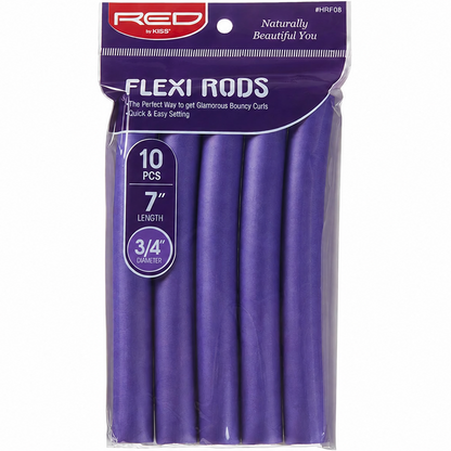 Red By Kiss Flexi Rods 7" x 3/4" 10pc (Purple)