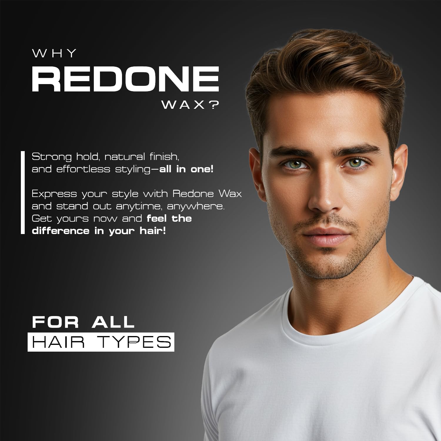 Red One Matte Strong Hold Hair Wax Black 100ml