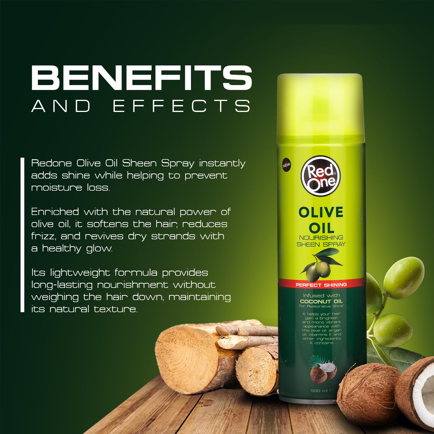 Red One Olive Oil Nourishing Sheen Spray 500ml