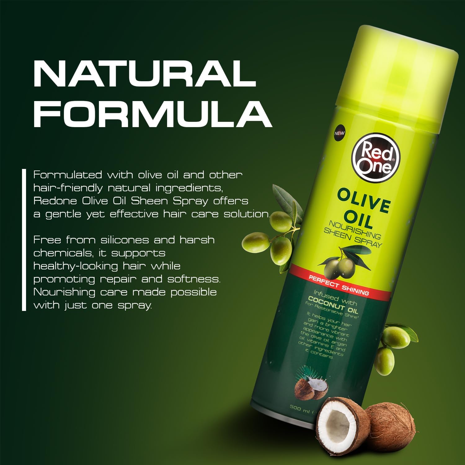 Red One Olive Oil Nourishing Sheen Spray 500ml