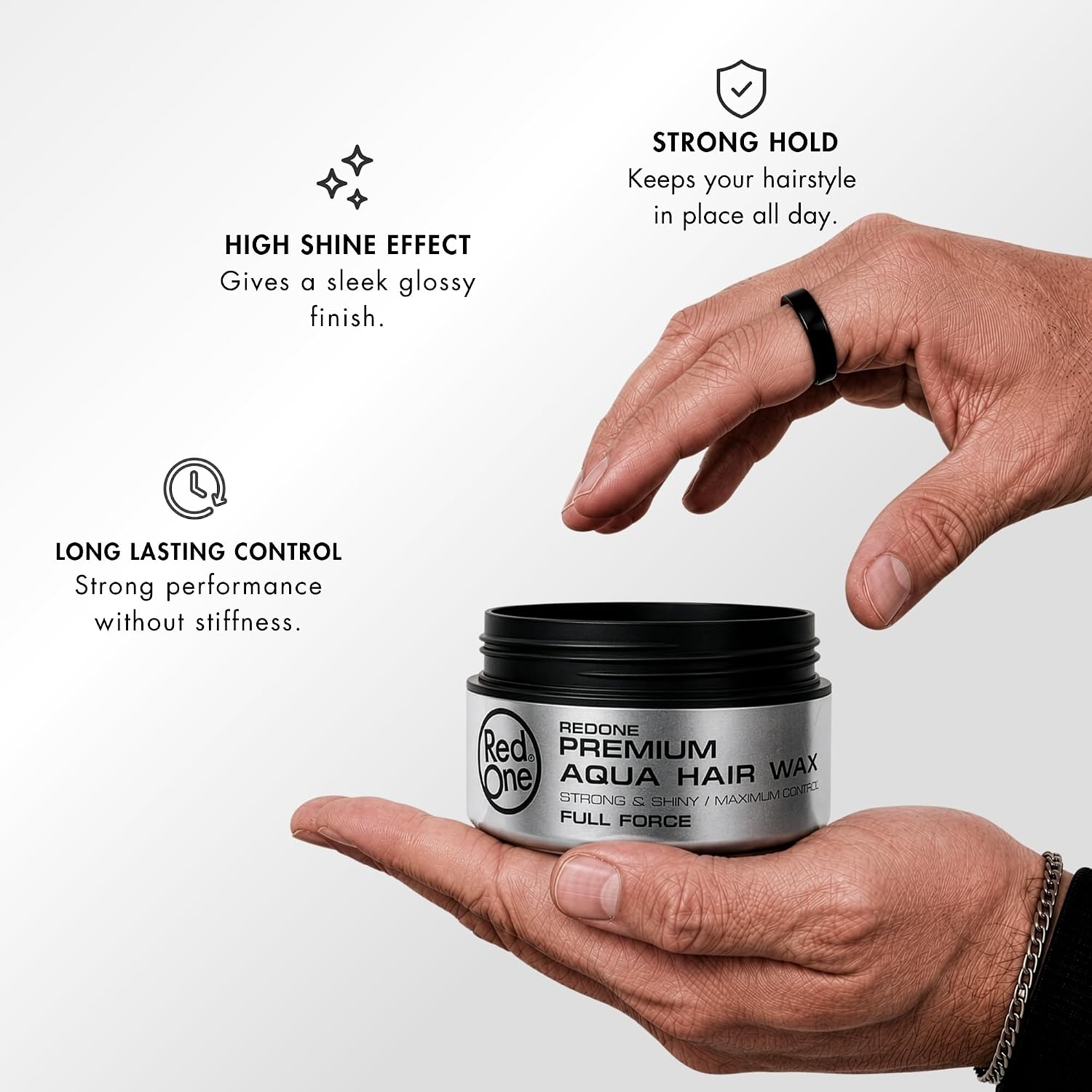 Red One Silver Grove Premium Aqua Hair Wax Strong & Shiny 100ml