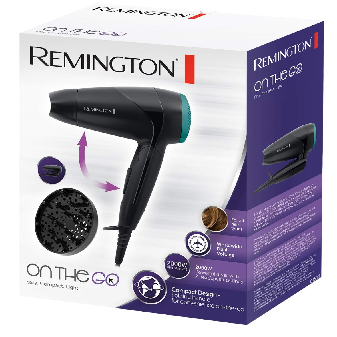 Remington On The go Compact Travel Hair Dryer