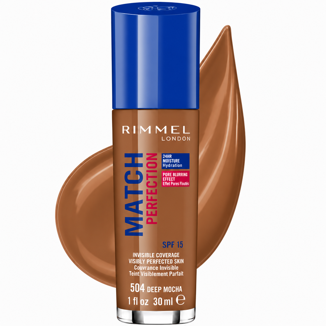 Rimmel London Match Perfection Foundation 504 Deep Mocha