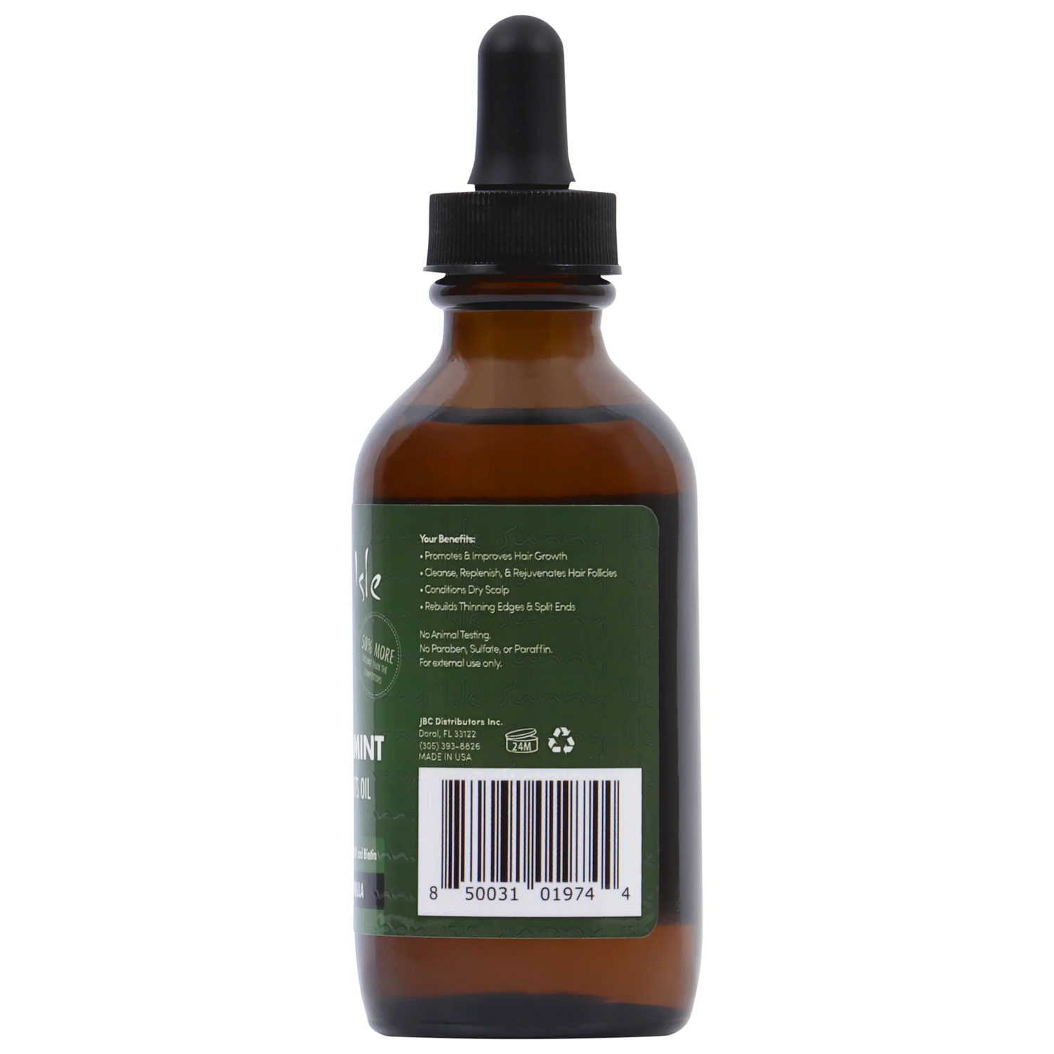 Sunny Isle Rosemary Mint Hair &amp; Strong Roots Oil 3oz