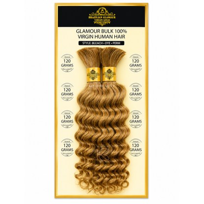 Rush Brazilian Glamour Virgin Gold 100% Human Hair Deep Wave Bulk 14"