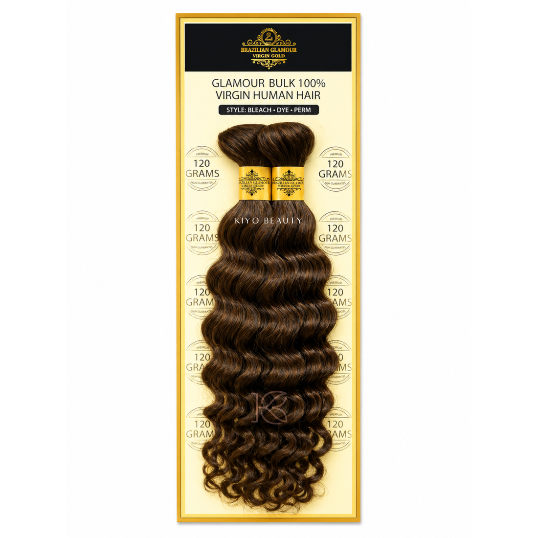 Rush Brazilian Glamour Virgin Gold 100% Human Hair Deep Wave Bulk 14"