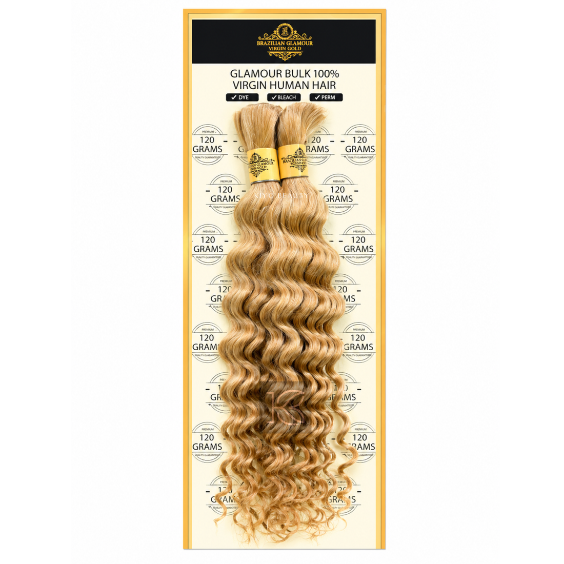 Rush Brazilian Glamour Virgin Gold 100% Human Hair Deep Wave Bulk 16"