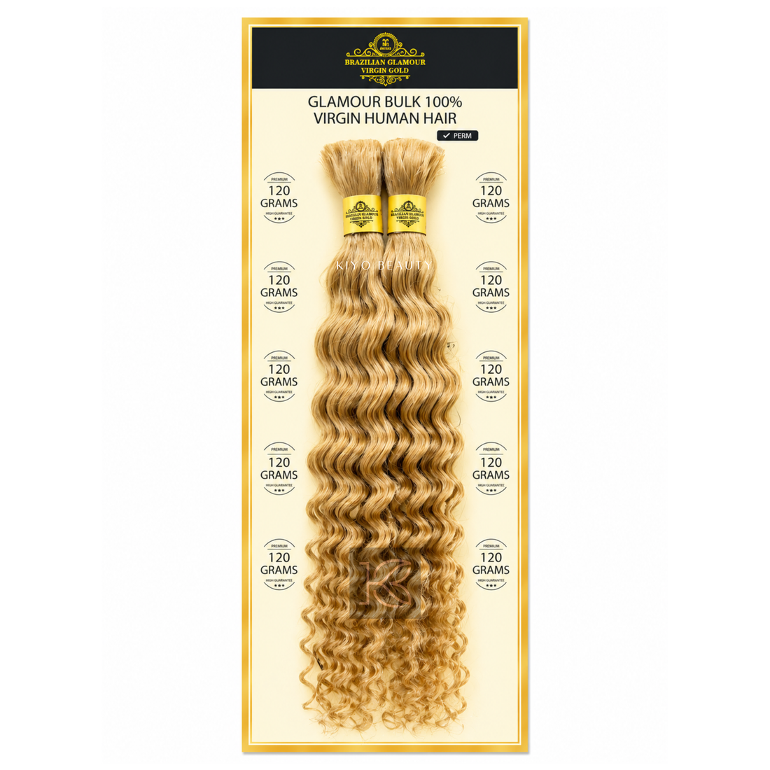 Rush Brazilian Glamour Virgin Gold 100% Human Hair Deep Wave Bulk 18"