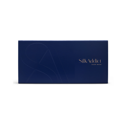 Silk Addict 100% Mulberry Silk Sleep Mask Wrap - Navy