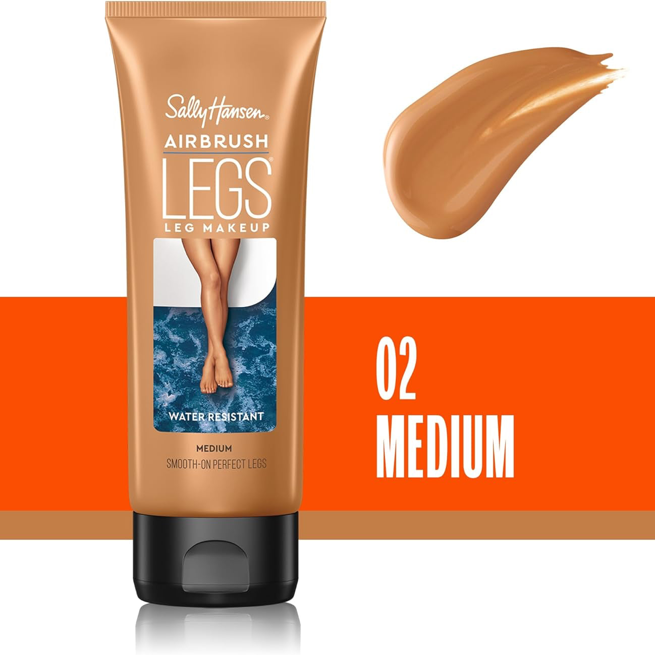 Sally Hansen Airbrush Leg Makeup Medium Smooth-On Lotion 118ml with sample and writing