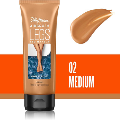Sally Hansen Airbrush Leg Makeup Medium Smooth-On Lotion 118ml with sample and writing